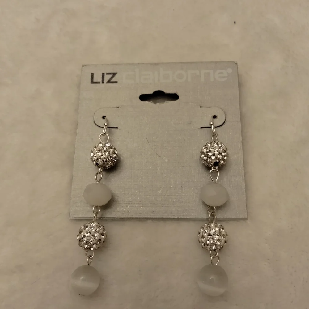 Liz Claiborne dangle pierced earrings - Picture 1 of 2